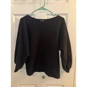 Women's Black Marled Sweater Md